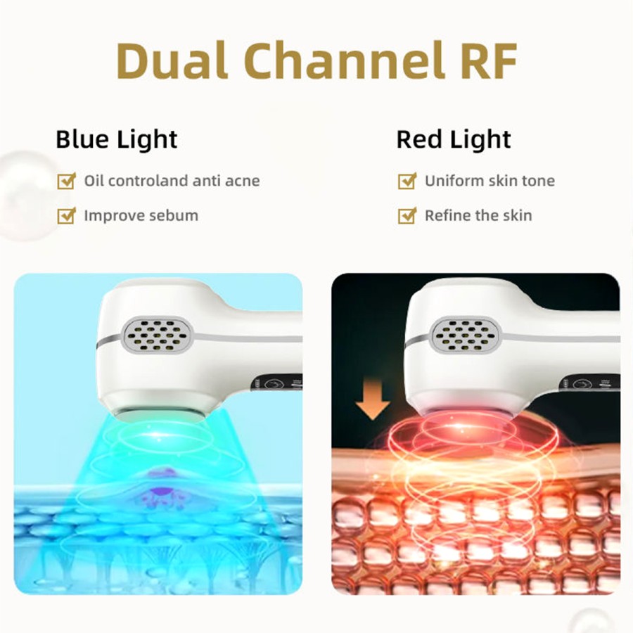Red and Blue Light Therapy Beauty Device