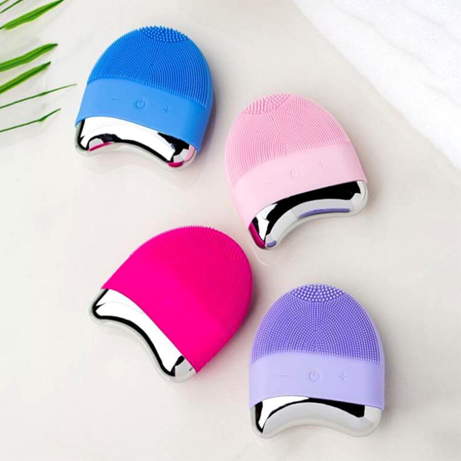 Pink Silicone Facial Cleansing Brush